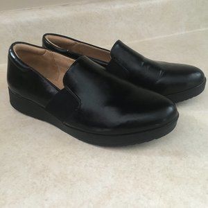Naturalizer Black Slide On Loafer Style Shoes
